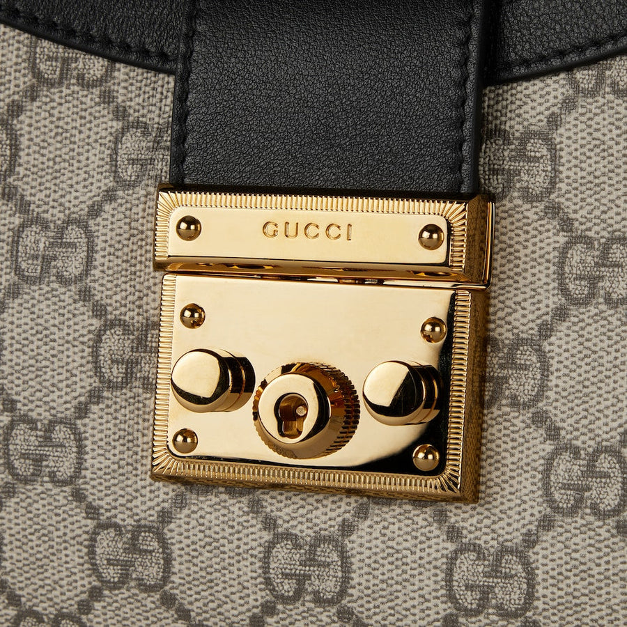 Sac À Bandoulière Petit Padlock Peau Noire – image 4