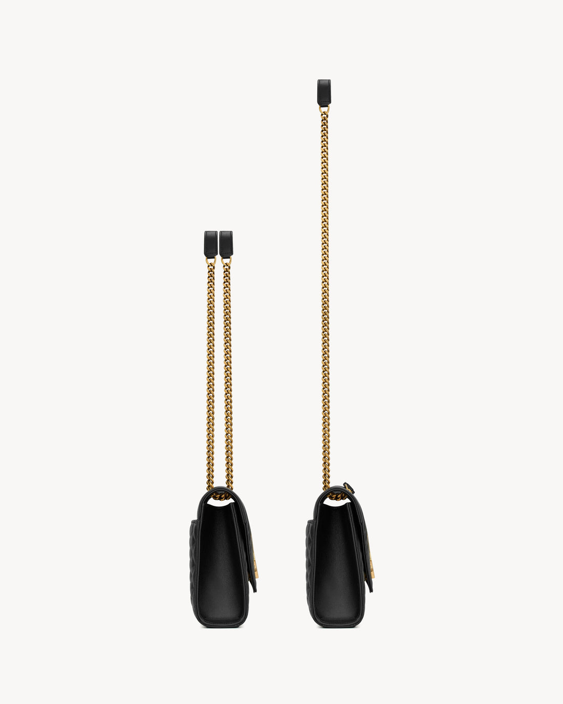 Sac Ysl Envelope Medium En D’Agneau Matelassé Noir – image 3
