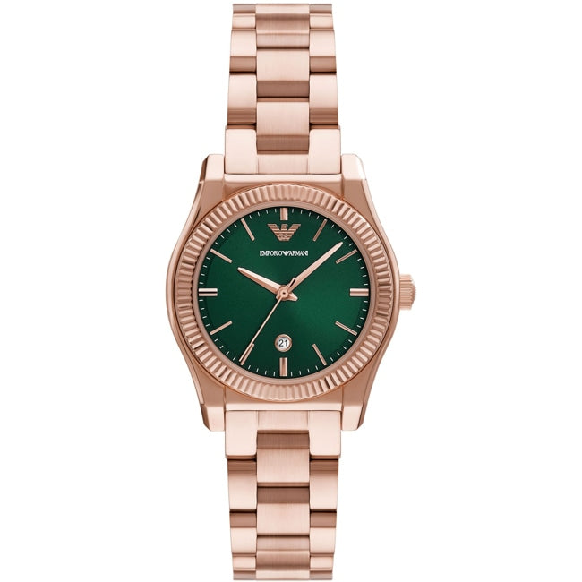 Emporio Armani Federica Rose / Vert – Montre Femme – image 1