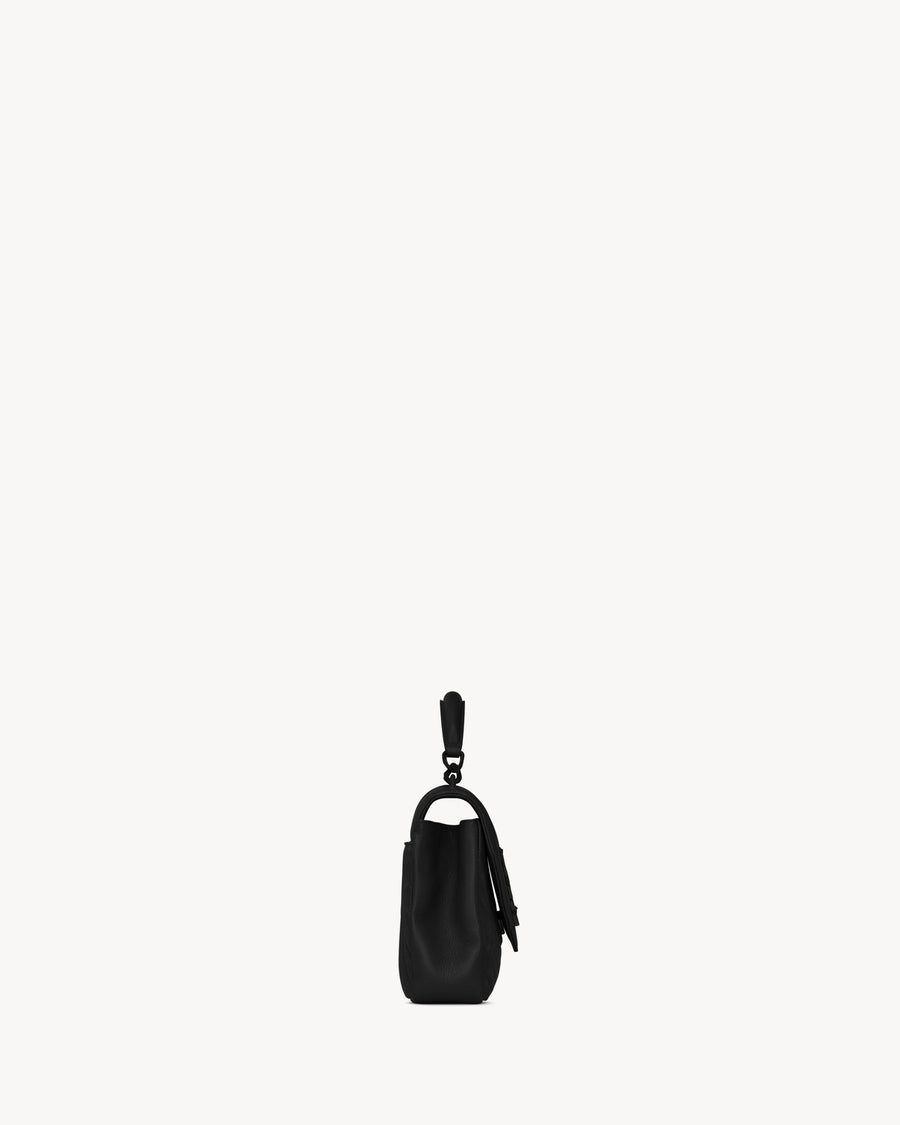 Sac Ysl Collège Medium En Semi Cuir Matelassé Noir – image 4