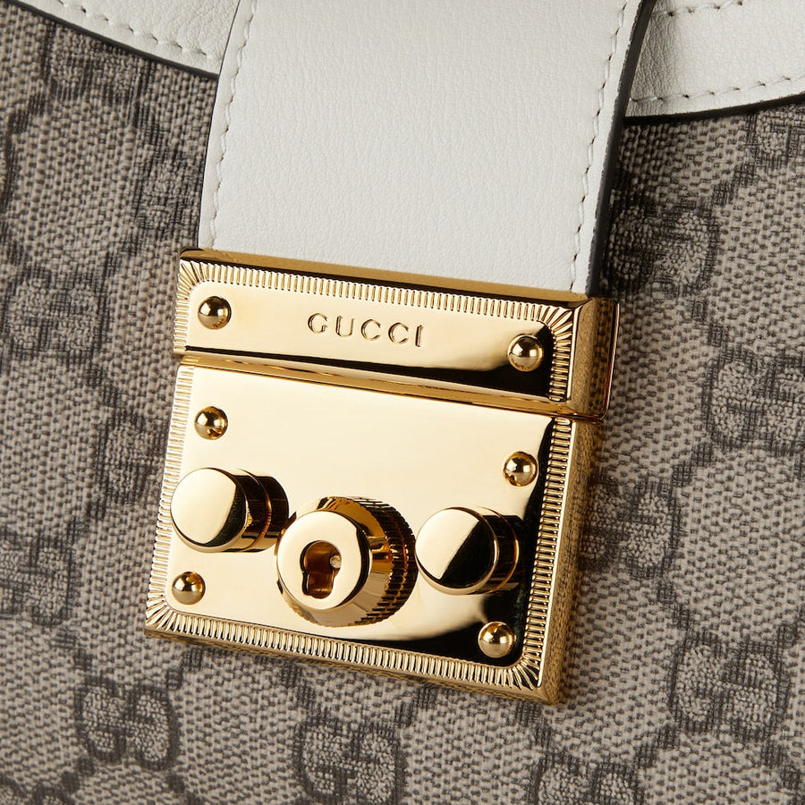 Sac À Bandoulière Petit Padlock Peau Blanche – image 7