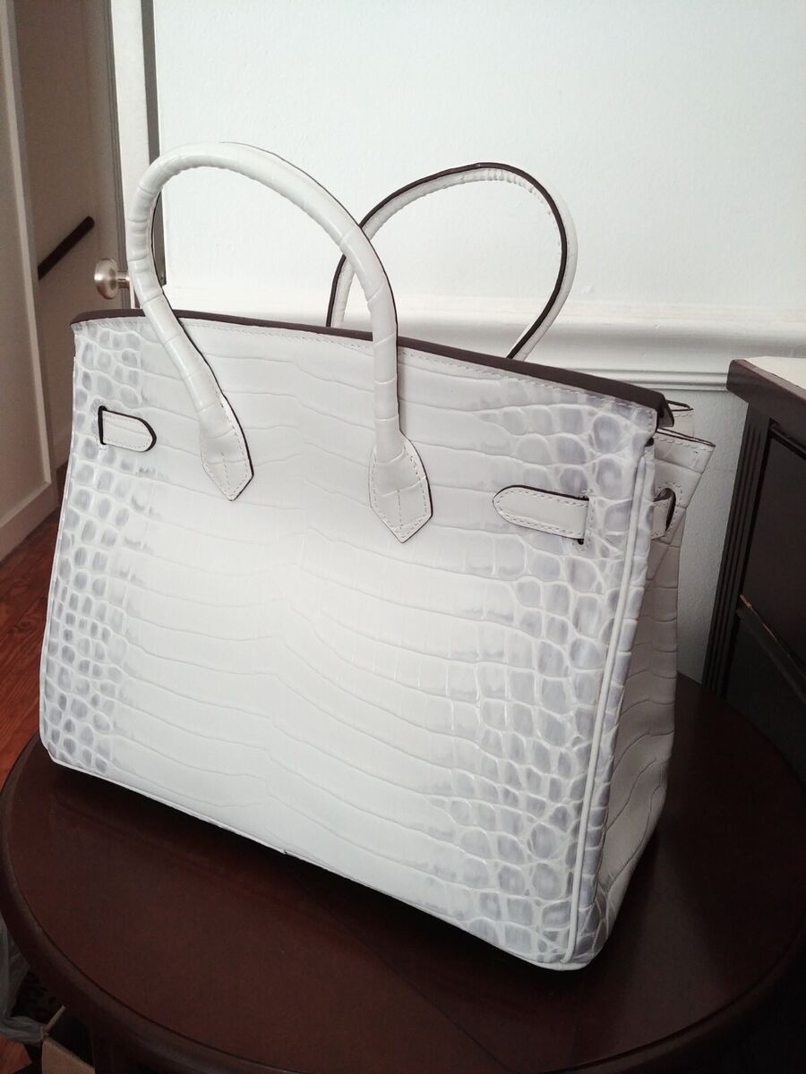 Sac À Main À Poignée Supérieure En Cuir Véritable Imprimé Crocodile – image 8