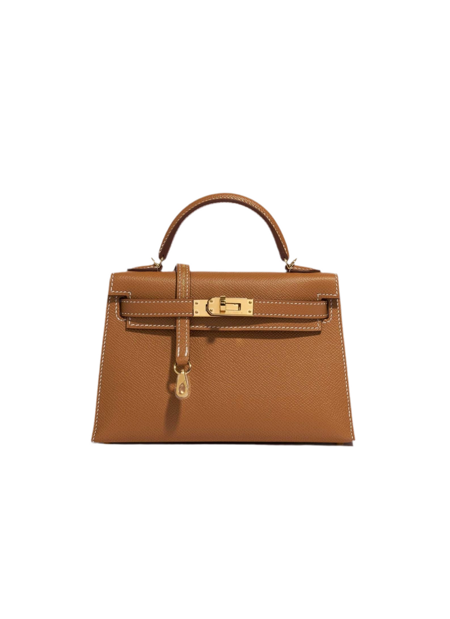 Sac bandoulière Kelly Sellier 25 Hermes Veau Epsom Gold – image 1