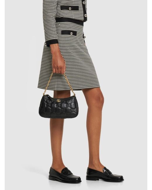 Sac à bandoulière En Matelassé Noir GG Pour femme – image 2