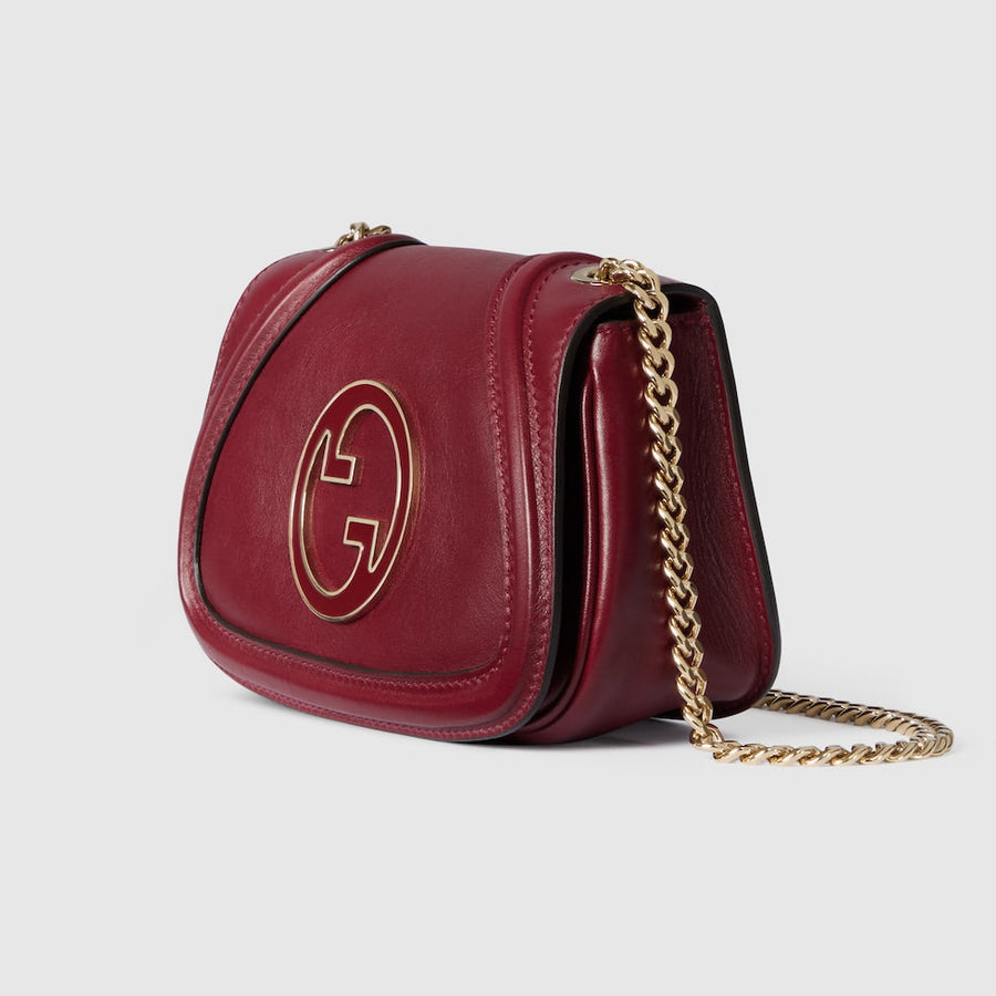 Sac À Épaule Gucci Blondie Petit Format En Bordeaux – image 3