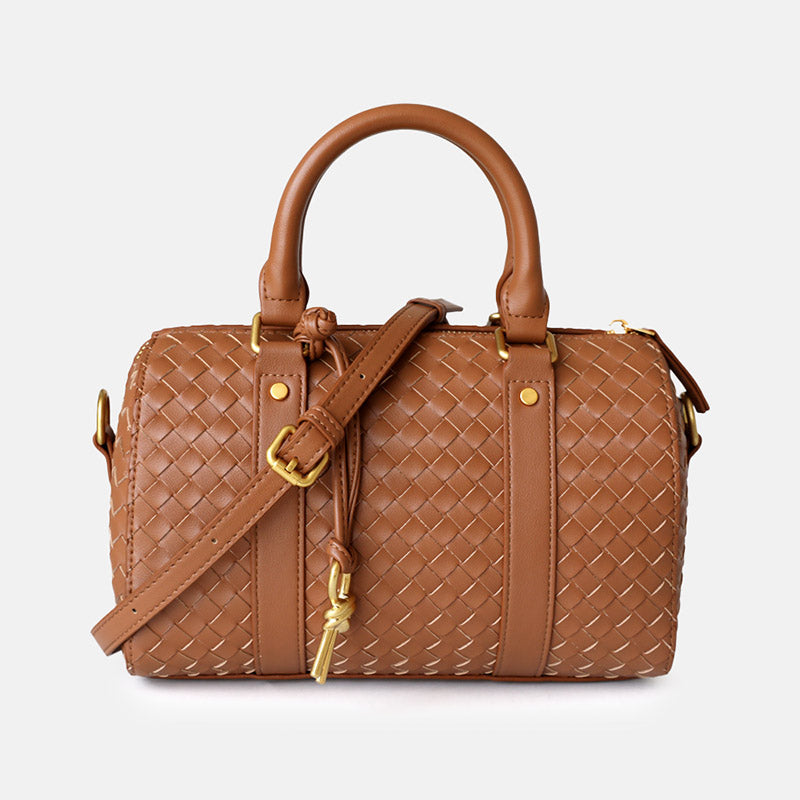 Sac À Main Vintage En Véritable Tressé En Forme D’oreiller Pour Femmes – image 3