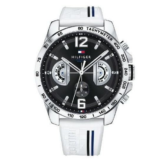 Tommy Hilfiger/ TH1791475 / TH679302204 Caoutchouc Blanc – Montre Homme – image 1