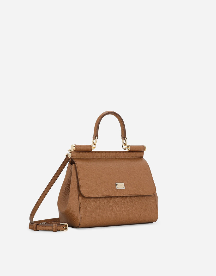 Sac à main Sicily moyen format en marron – image 3