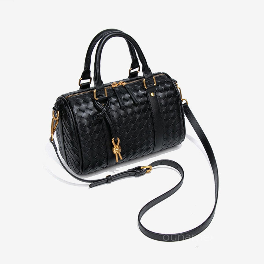 Sac À Main Vintage En Véritable Tressé En Forme D’oreiller – image 7