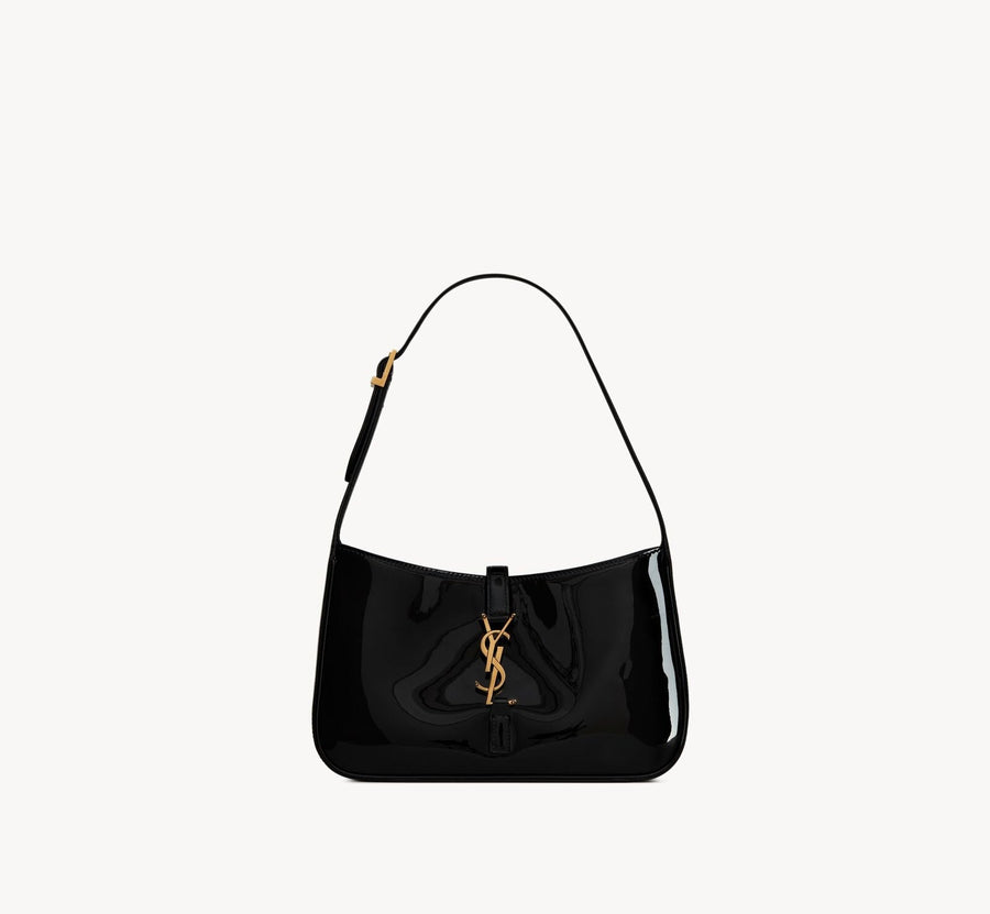 Le 5 À 7 En Semi Cuir Verni Noir – image 1