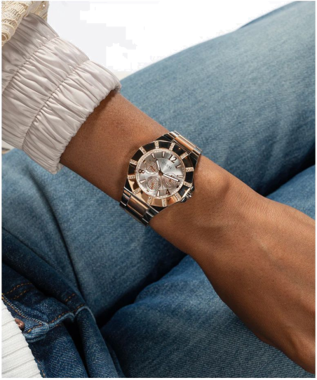 Guess GW0616L3 bracelet or rose et argent en acier – Montre Femme – image 5