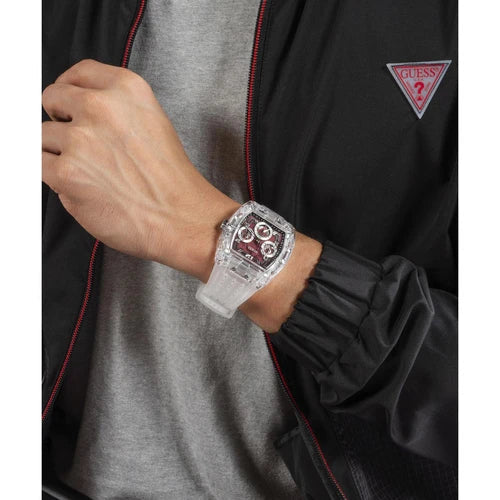 Guess Phoenix - GW0499G9 Bracelet Plastique transparent – Montre Homme – image 7