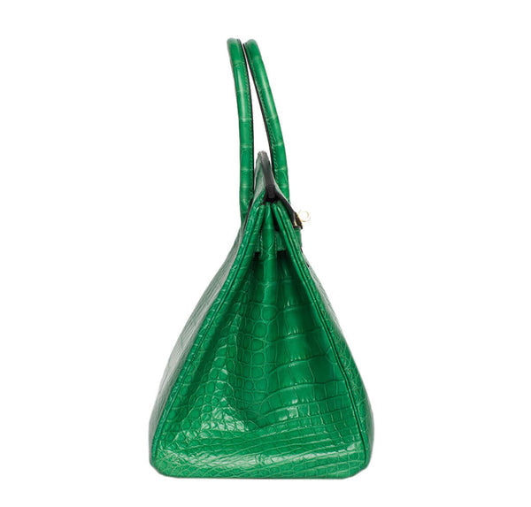 Sac À Main À Poignée Supérieure En Cuir Véritable Imprimé Crocodile Lisse – image 7