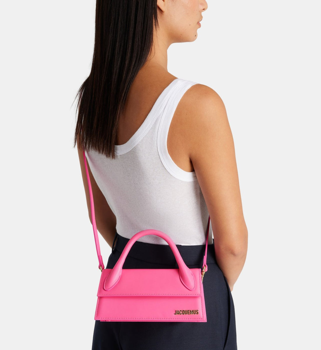 Sac à main long avec poignée supérieure Le Chiquito En Rose – image 2