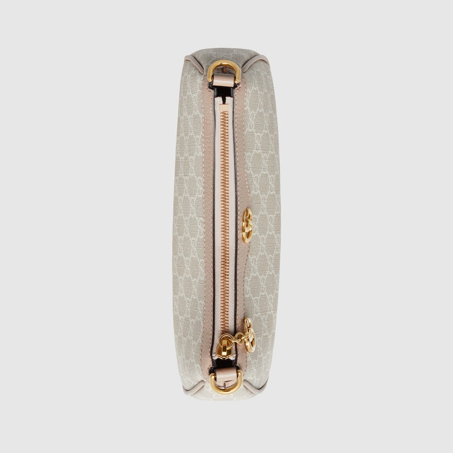 Sac À Épaule Ophidia Petite Taille Beige Et Blanche – image 8