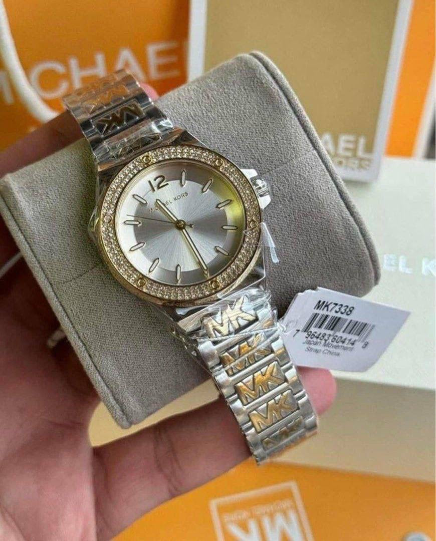 Michael Kors Lennox MK7338 bracelet bicolore gravé MK – Montre Femme – image 5