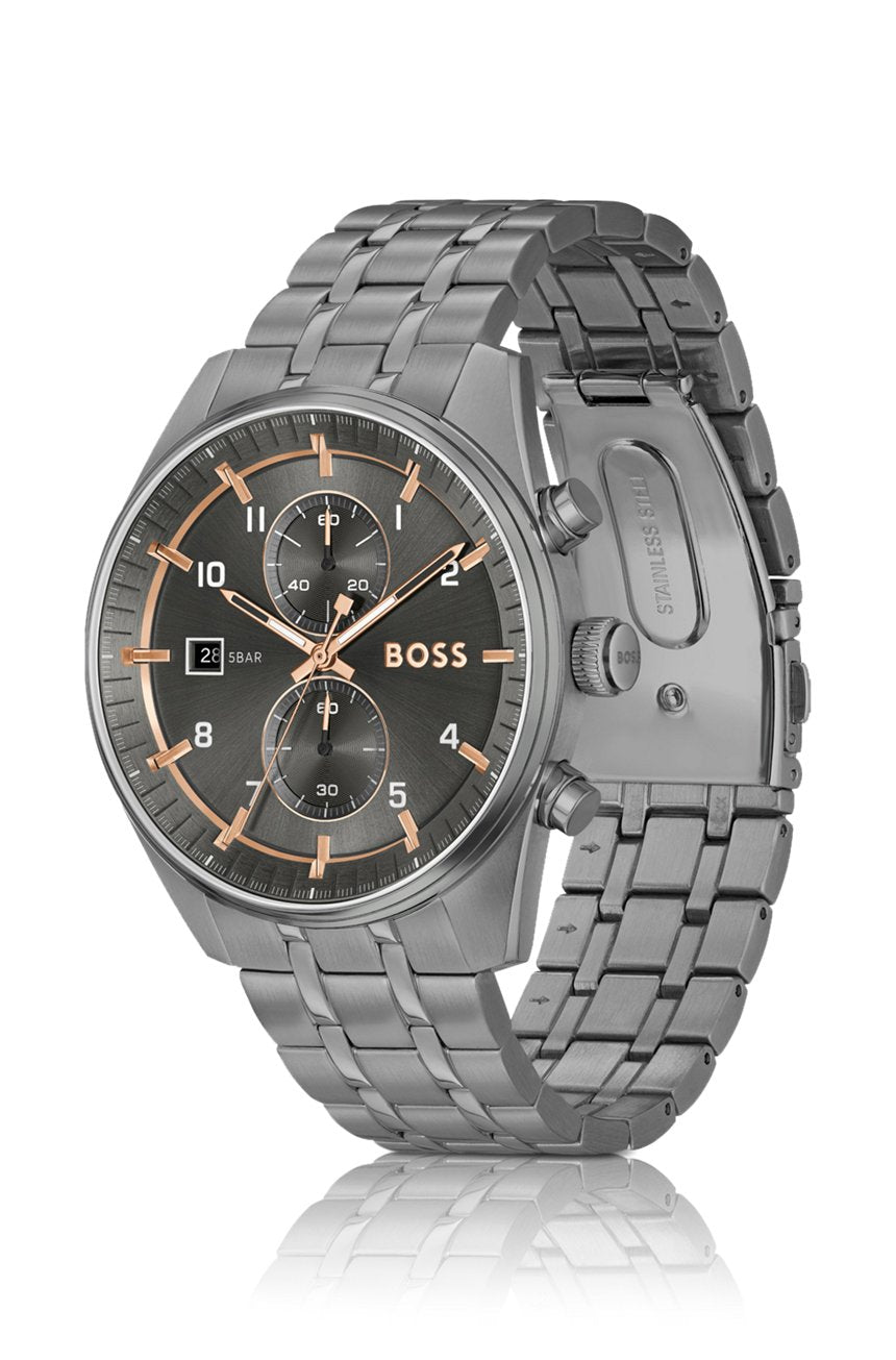 Chronographe Plaquée Grise Avec Détails Dorés 58137009 – Montre Homme – image 2