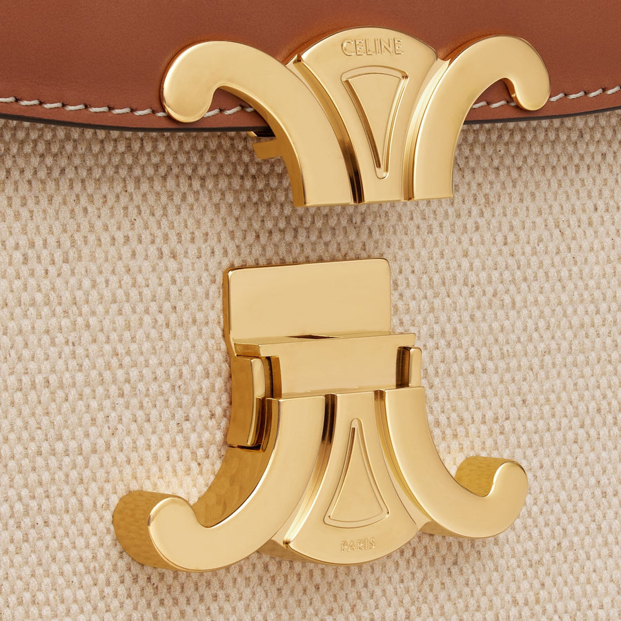 Sac Triomphe Classique Textile Et Veau – image 4