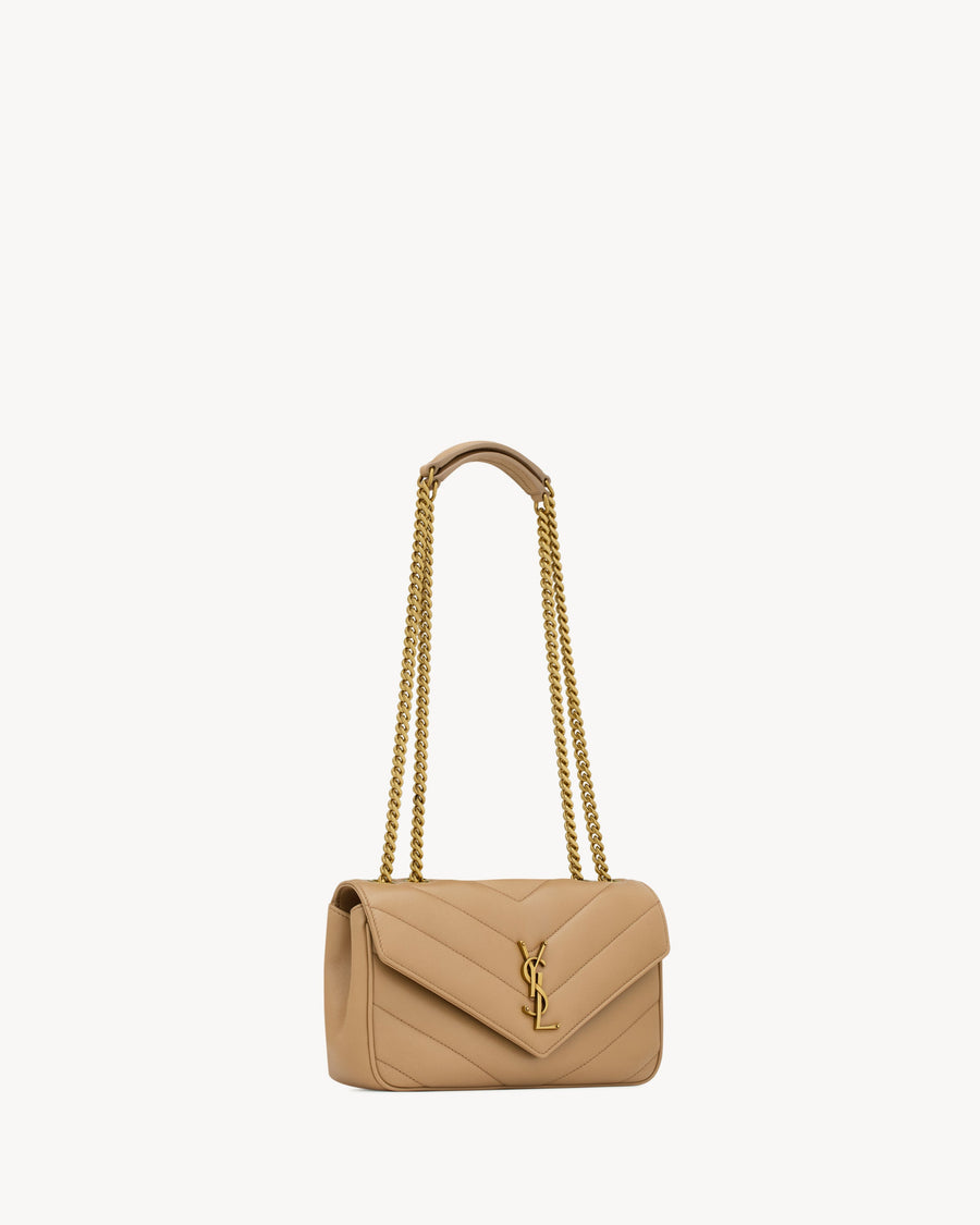 Loulou Small En Semi Cuir Matelassé Natural Tan – image 6