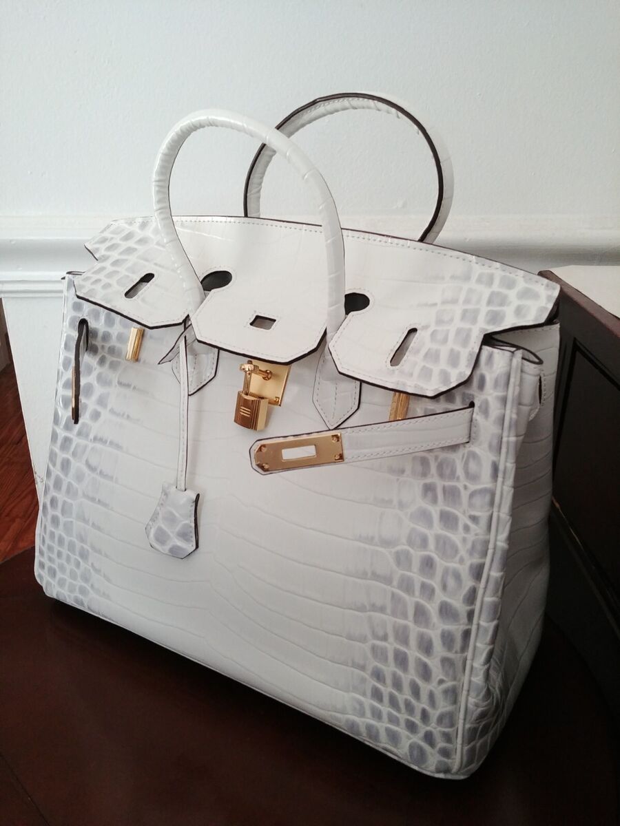 Sac À Main À Poignée Supérieure En Cuir Véritable Imprimé Crocodile – image 3
