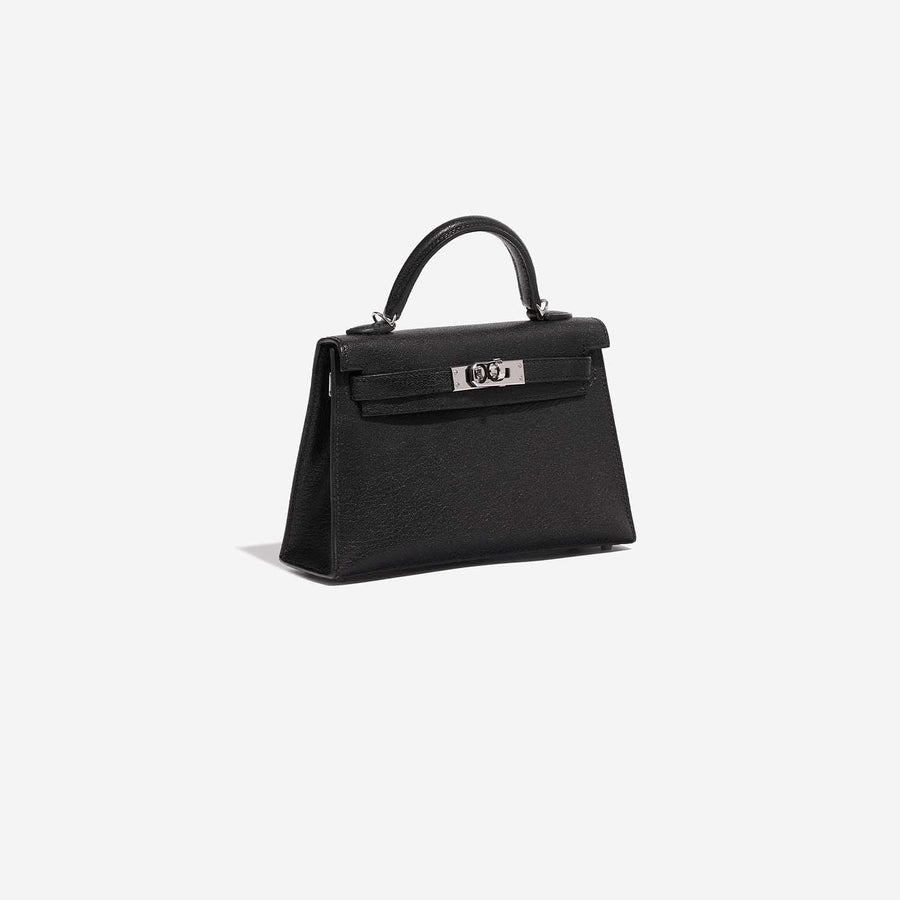 Sac bandoulière Kelly Sellier 25 Hermes Veau Noir – image 3