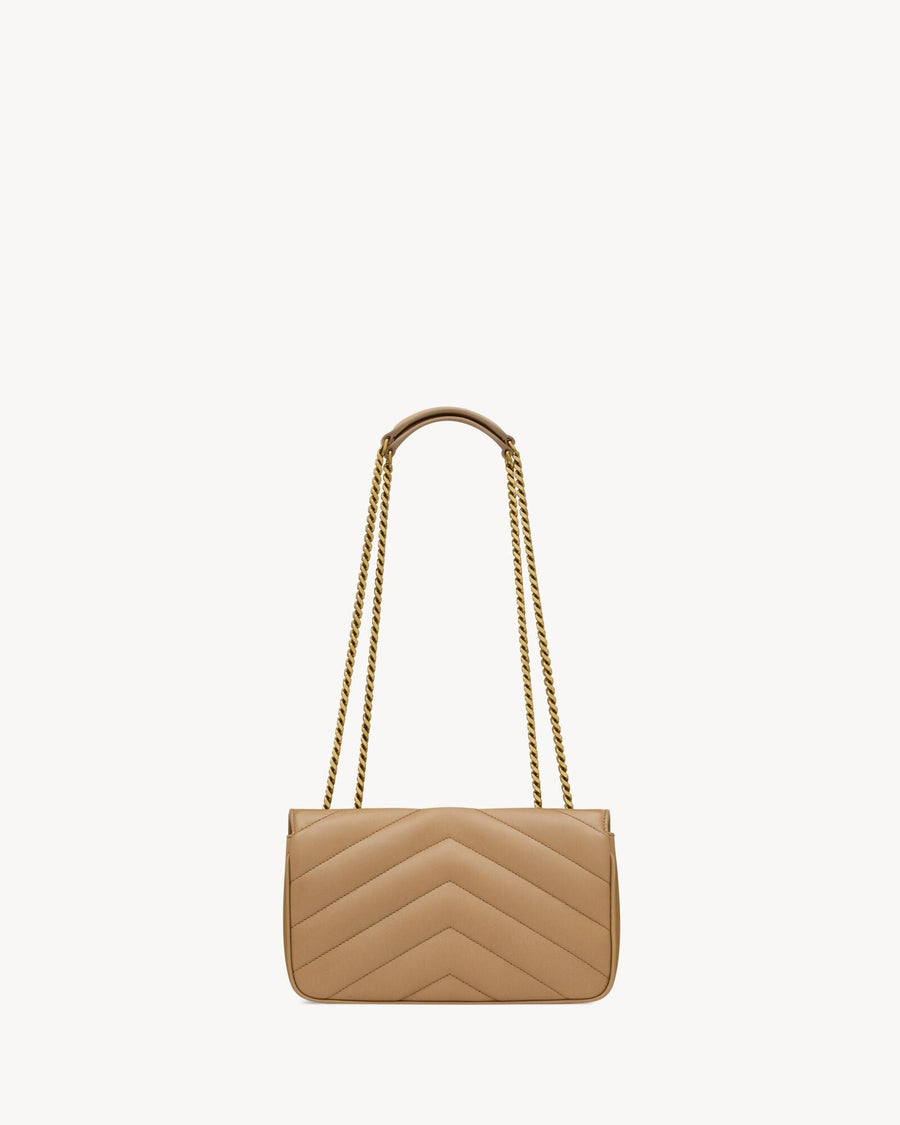Loulou Small En Semi Cuir Matelassé Natural Tan – image 3