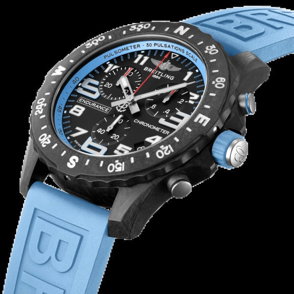 Breitling Endurance Pro Noire Avec Bracelet Bleu – Montre Homme – image 2