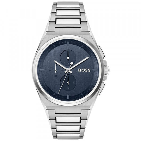 Boss Sport Lux Steer Chrono en Acier Argenté – Montre Homme – image 1