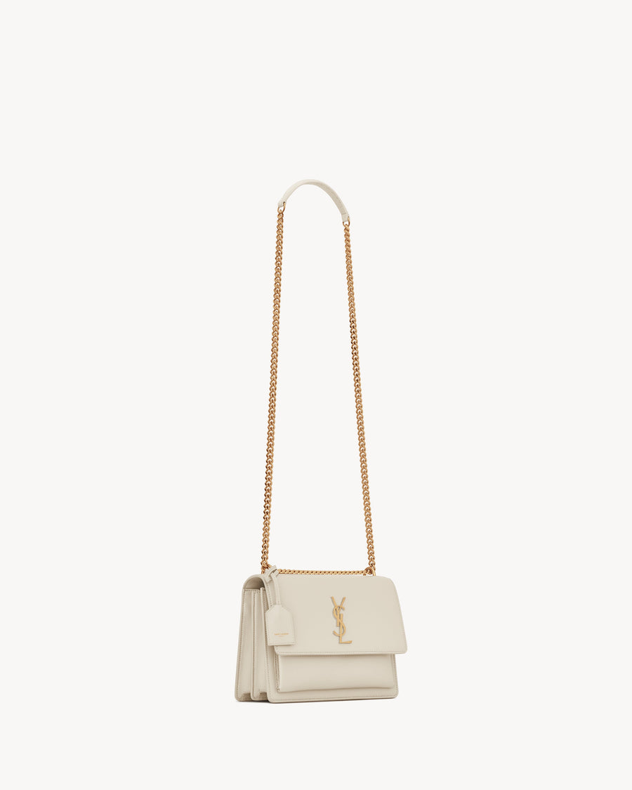 Sunset Medium En Semi Cuir Lisse Blanc Vintage – image 6