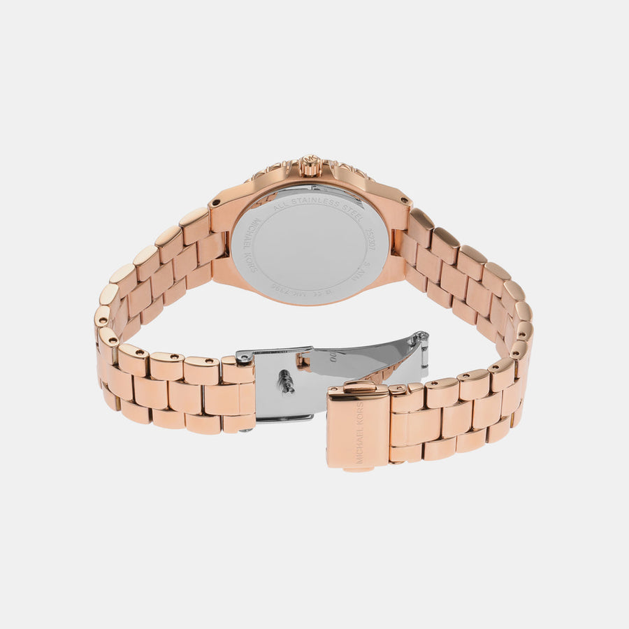 MK Lennox à trois aiguilles en acier inoxydable doré rose – Montre Femme – image 5