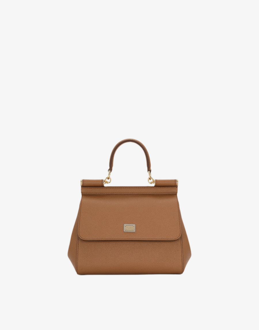 Sac à main Sicily moyen format en marron – image 1