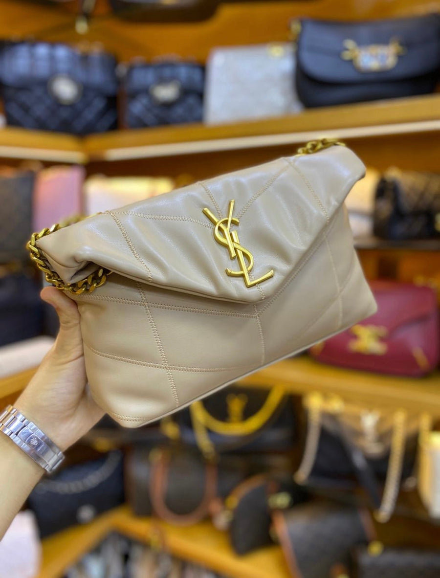 Sac Ysl Puffer Toy D'Agneau Beige – image 6