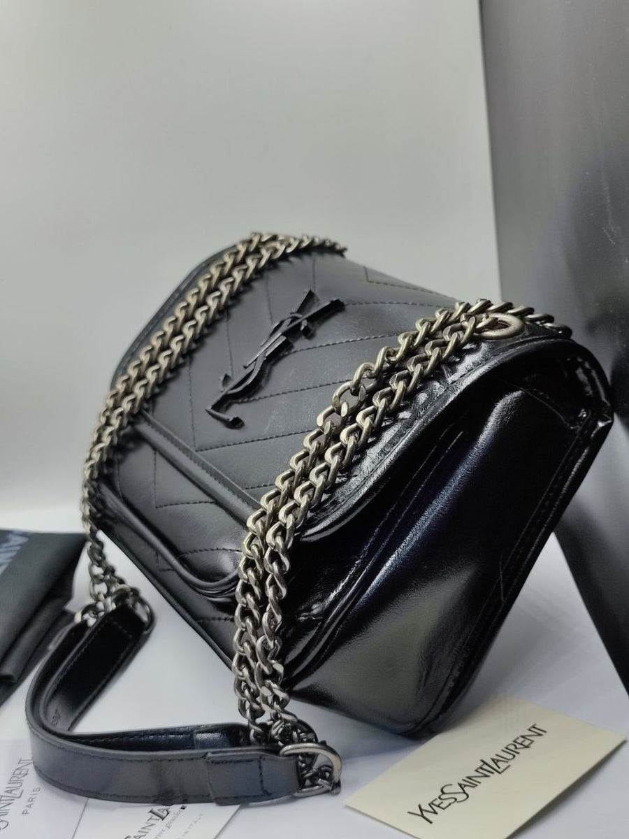 ‘Sac Ysl Niki Baby En Semi Cuir Vintage Noir – image 8