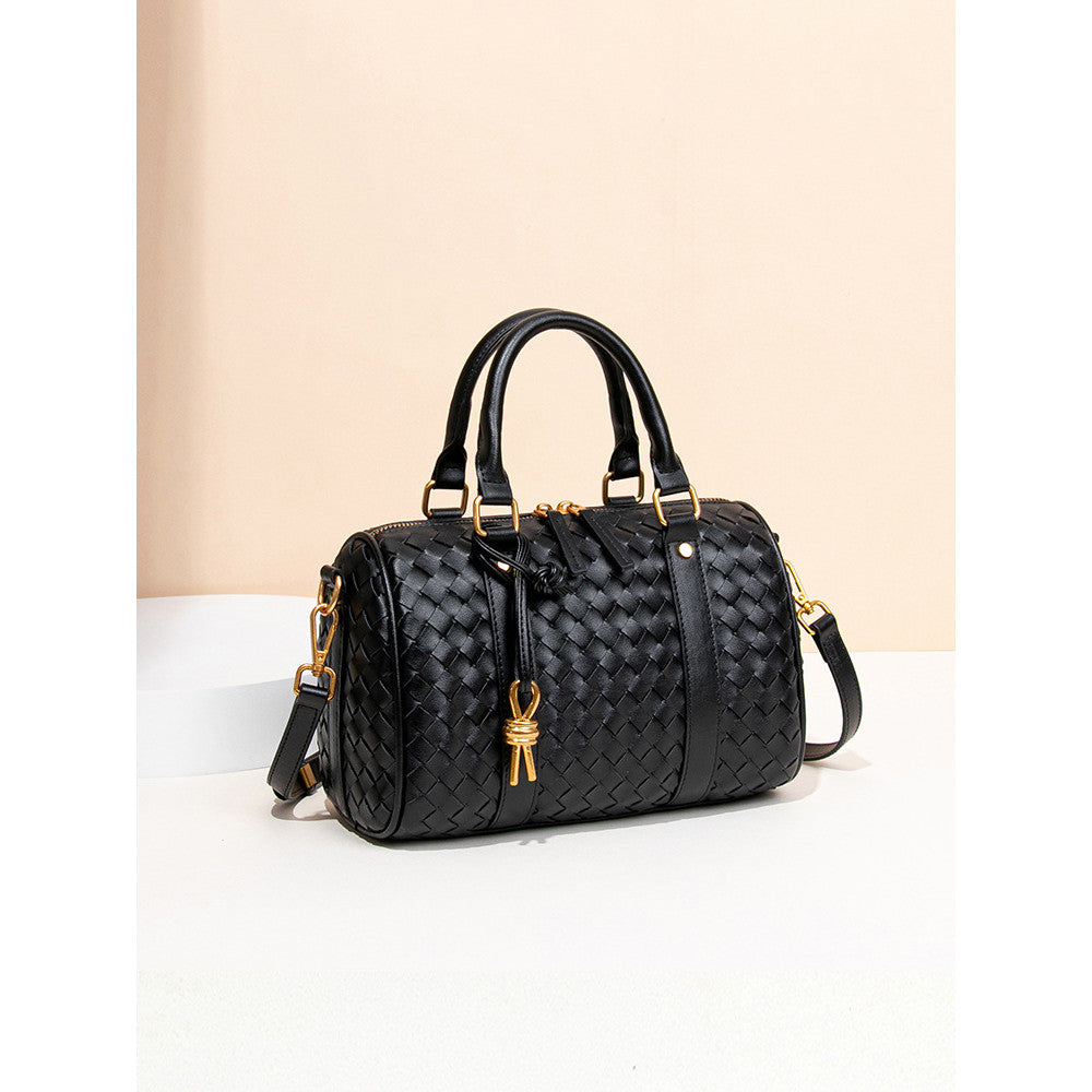 Sac À Main Vintage En Véritable Tressé En Forme D’oreiller – image 3