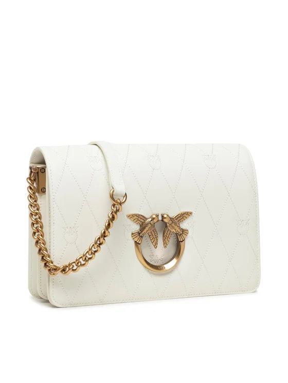 Sac à main Love Click Wave Logo En Blanc vrai cuir – image 2