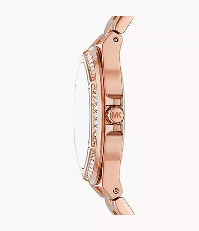 Lennox de Michael Kors à trois aiguilles en acier inoxydable, doré rose – Montre Femme – image 4