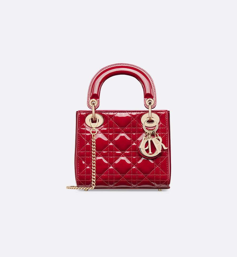 Sac Lady Dior Mini verni rouge cerise – image 1
