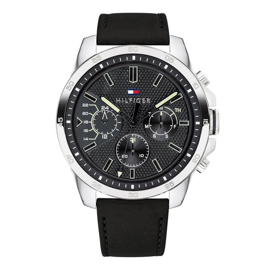 Tommy Hilfiger Iconic 1791563 Cuir Noir – Montre Homme – image 1