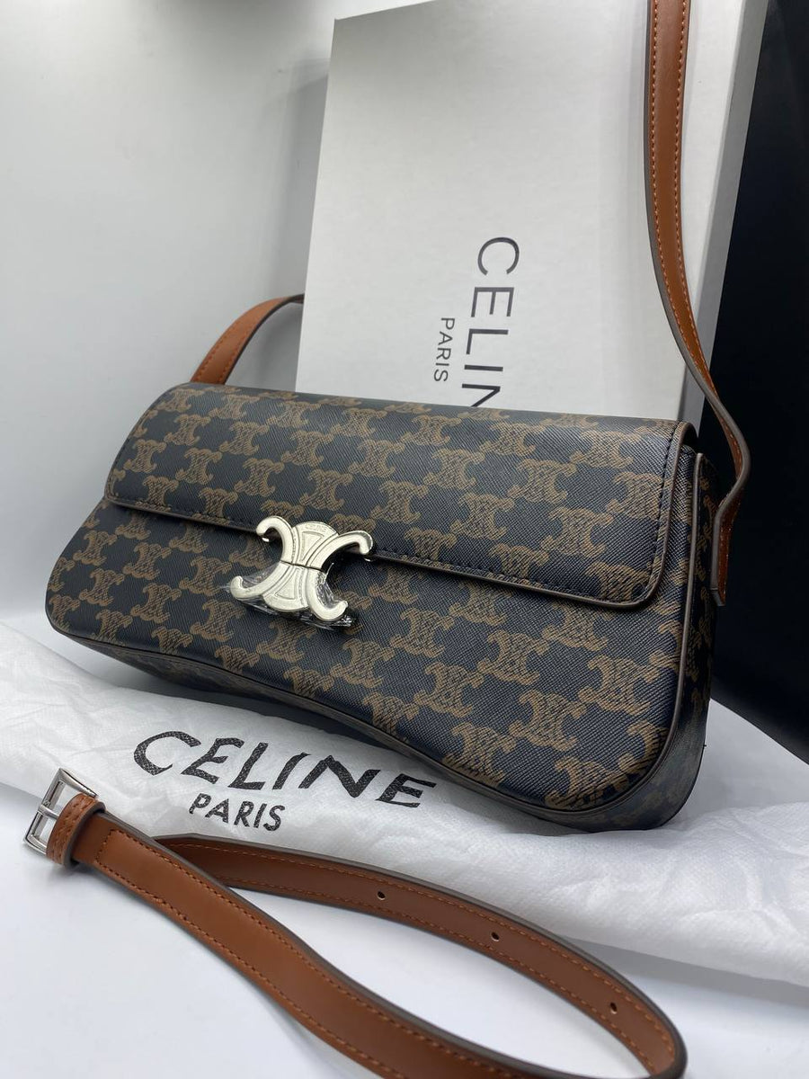 Sac Celine Lola Moyen Modele Toile Triomphe Et Veau – image 7