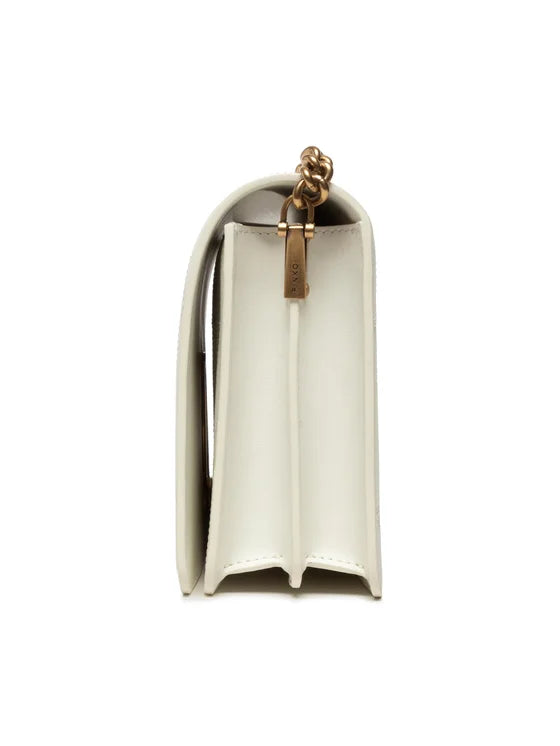 Sac à main Love Click Wave Logo En Blanc vrai cuir – image 4