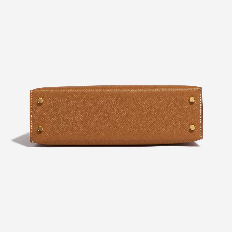 Sac bandoulière Kelly Sellier 25 Hermes Veau Epsom Gold – image 6