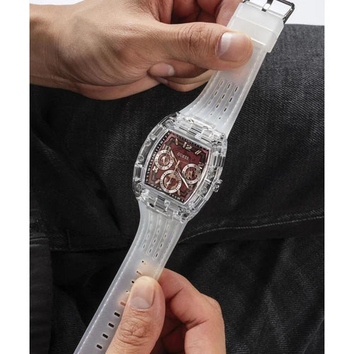Guess Phoenix - GW0499G9 Bracelet Plastique transparent – Montre Homme – image 6