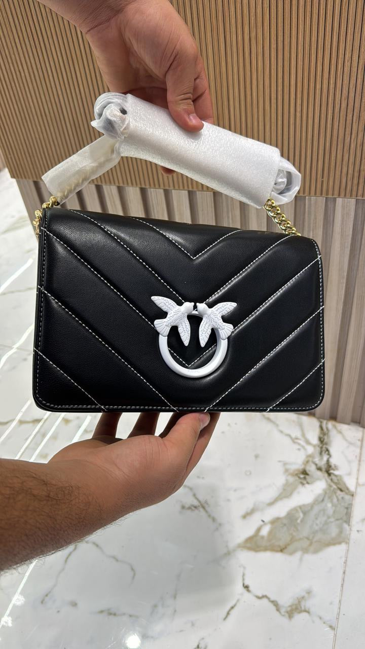 Sac à bandoulière Love Bag en cuir à logo – image 2
