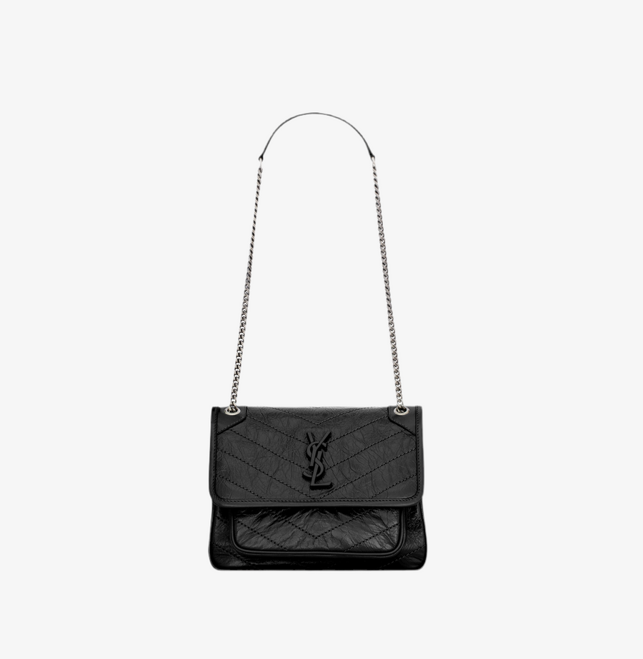 ‘Sac Ysl Niki Baby En Semi Cuir Vintage Noir – image 1