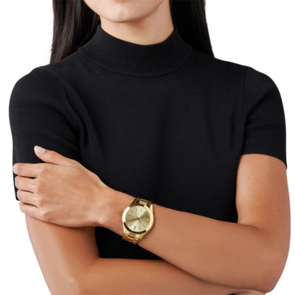 MK Slim Runway en Acier Doré – Montre Femme – image 4
