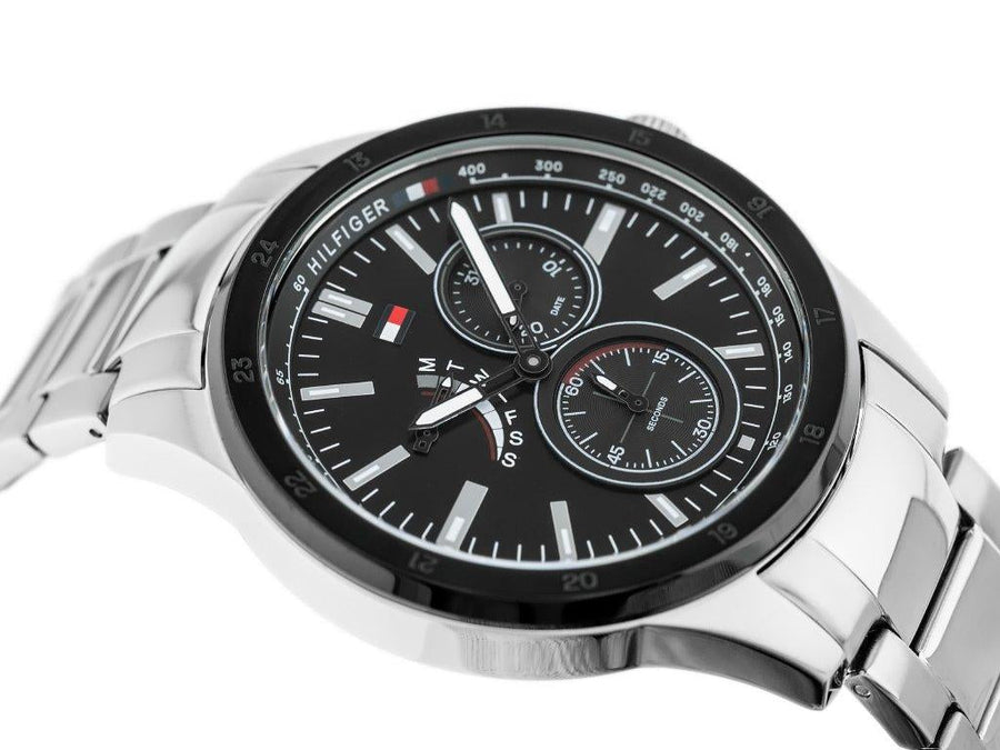 Tommy Hilfiger Austin avec cadran noir et bracelet en acier argenté - 1791639 – Montre Homme – image 5
