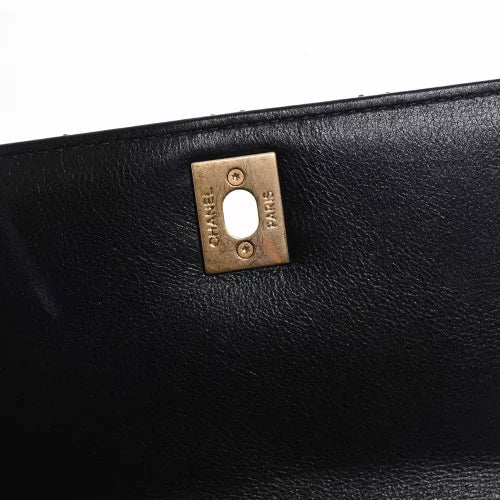 Sac bandoulière Coco Handle Chanel Cuir Strass Anthracite – image 9