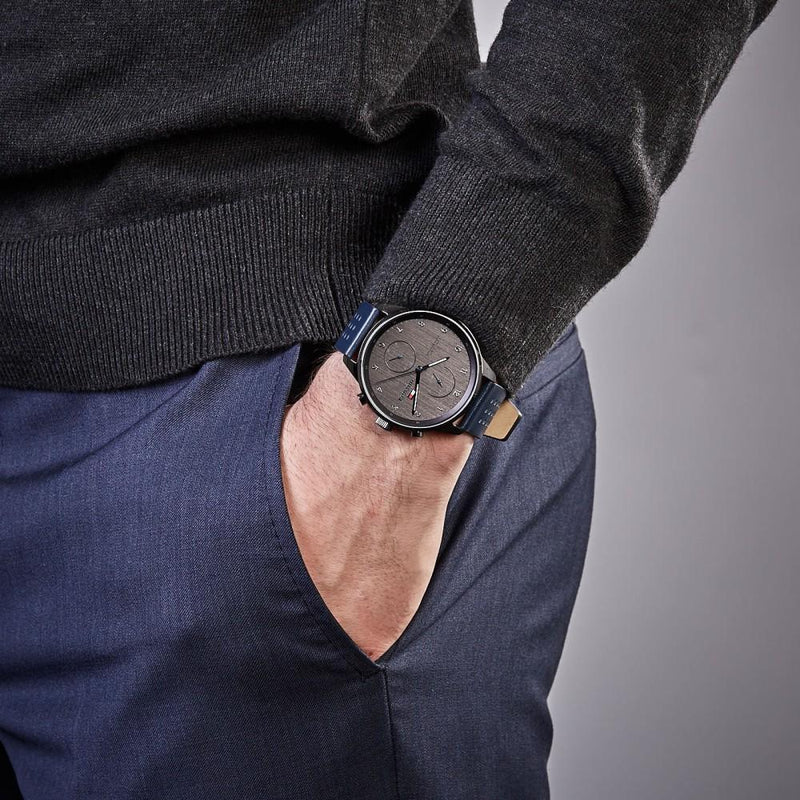 en cuir bleu TH-LX1791578 – Montre Homme – image 2