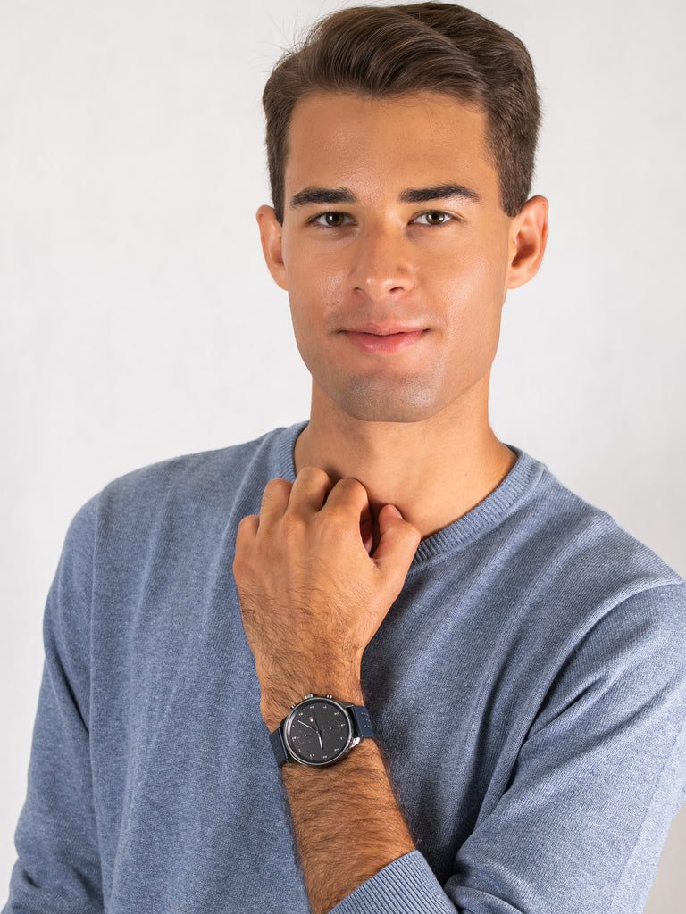 en cuir bleu TH-LX1791578 – Montre Homme – image 3