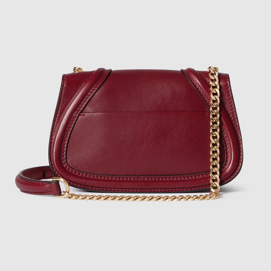 Sac À Épaule Gucci Blondie Petit Format En Bordeaux – image 5